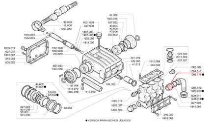 Machón Ø1”1/4-1”3/4 RS 1001.016 para bomba P93 P123 P186