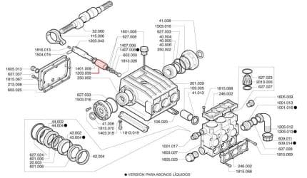 Pistón cerámica Ø45 1203.039 para bomba P93 P186