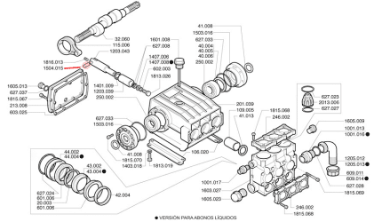 Bulón Ø14 x 31 1504.015 para bomba P93 P123