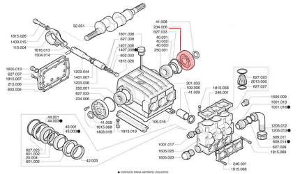 Tapa rodamiento 234.006 para bomba P123