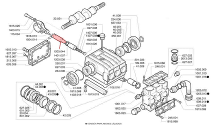 Guía pistón aluminio 1203.044 para bomba P123