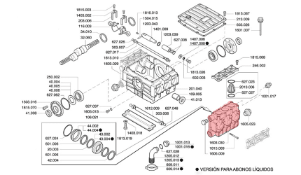 Culata DX 1603.030 para bomba P186