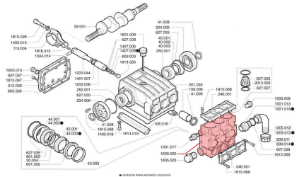 Culata 1603.025 para bomba P123
