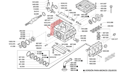 Culata SX 1 1603.029 para bomba P186