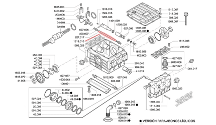 Tubo colector mando 1613.010 para bomba P186