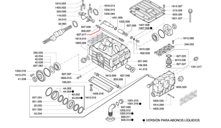 Junta OR 3075 627.017 para bomba P186