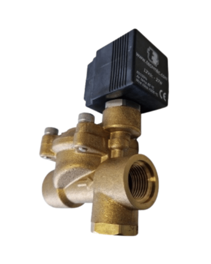 Válvula eléctrica 12V Tecomec de latón caudal 80 l/min para maquinaria agrícola