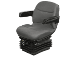 Asiento Universal con Suspensión Mecánica y Reposabrazos Plegables - Gris