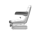 Asiento Universal con Suspensión Mecánica y Reposabrazos Plegables - Gris - Imagen 2