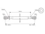 Tercer punto manual para tractor pequeño 345-470 mm Ø19 mm Cat. 1/1 - Imagen 2