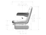 Asiento Universal con Suspensión Neumática y Tejido PVC - Imagen 2