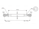 Tercer punto manual para tractor 610-770 mm Ø19 mm Cat. 1/1 - Imagen 2