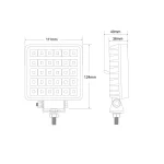 Foco LED para Tractor 30 LED 24W Cuadrado con Interruptor 12/24V - Imagen 3