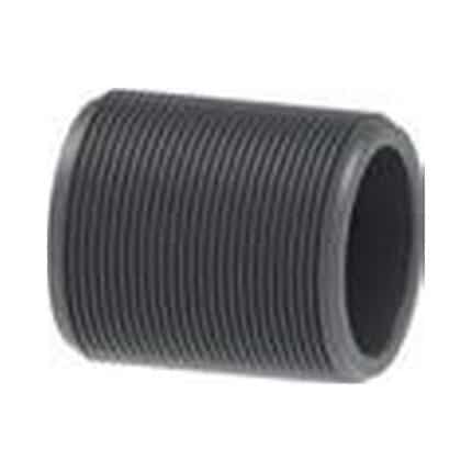 Unión simple de polietileno rosca 1 pulgada y cuarto longitud 34 mm en pack de 10 piezas