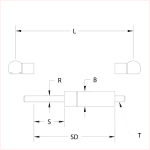Amortiguador a Gas Para Puertas Elevables (Completo) 38,5 cm - Imagen 2