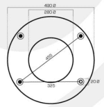 Contrapesos Rueda 490 Ø 28" (50kg) 4 Taladros – (a elegir entre 1 a 24 Unidades) adaptables - Imagen 2