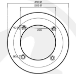 Medidas del contrapeso de rueda para tractor de 450 mm y 35 kg para comprobar compatibilidad