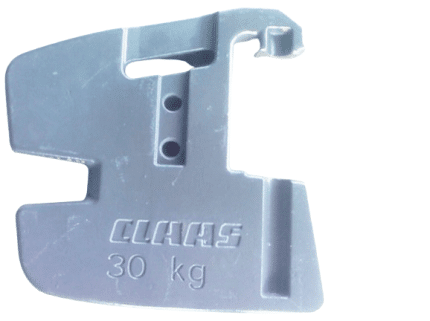 Contrapeso delantero Claas de 30 kg adaptable para tractor