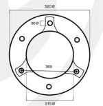 Contrapesos rueda Massey Ferguson trasera MS-365-T-P 520Ø (50Kg) – (a elegir entre 1 a 24 Unidades) adaptables - Imagen 2