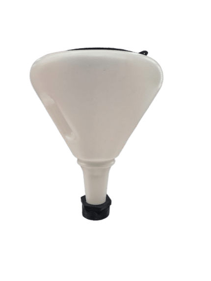 Embudo antisalpicaduras con tapa antipolvo y malla filtrante 3L, frente
