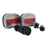 Kit Luces Traseras LED Magnéticas para Tractor y Remolque 12V con Enchufe 7 Pines