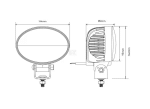 Foco LED para Tractor 36W 2760 lm Oval IP69K 10-30V - Imagen 2