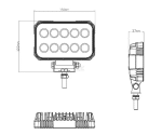 Foco LED para Tractor 15W 1900 lm Rectangular 10-30V Kramp - Imagen 4