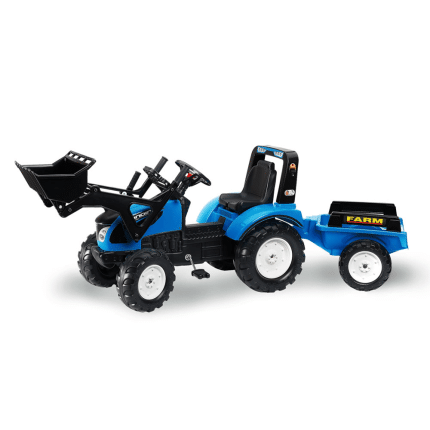 Tractor a pedales Serie 7-215 con remolque y cuchara para niños