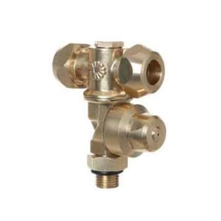 Portaboquilla doble 1/4 M Ø15 con antigota