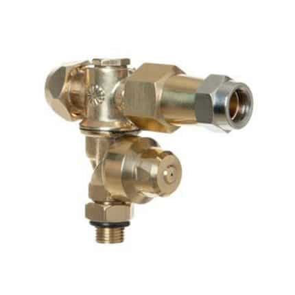 Portaboquilla doble regulable 1/4 M Ø15 con antigota