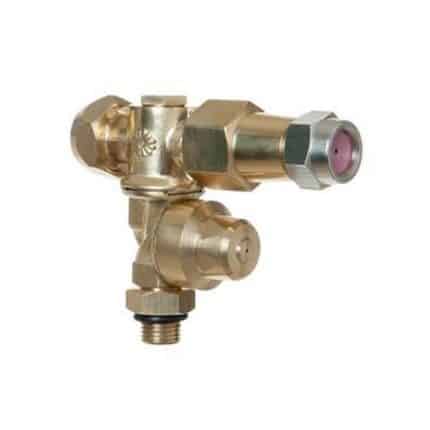 Portaboquilla doble regulable 1/4 M Ø15 con antigota completo