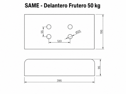 Esquema SAME Delantero frutero 50 kg